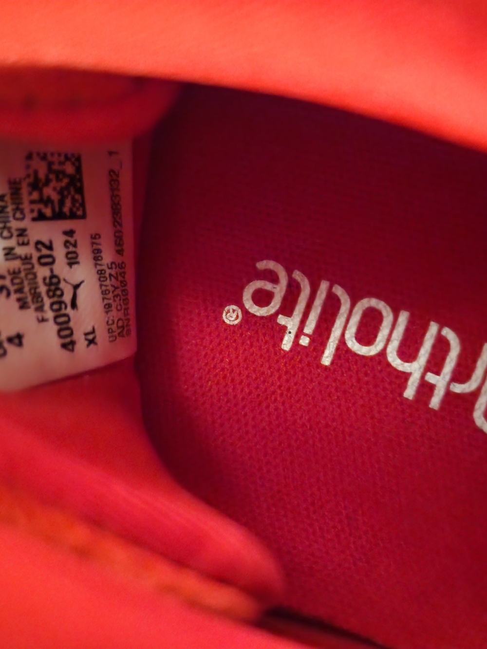 Puma Red Athletic Insole Shoe